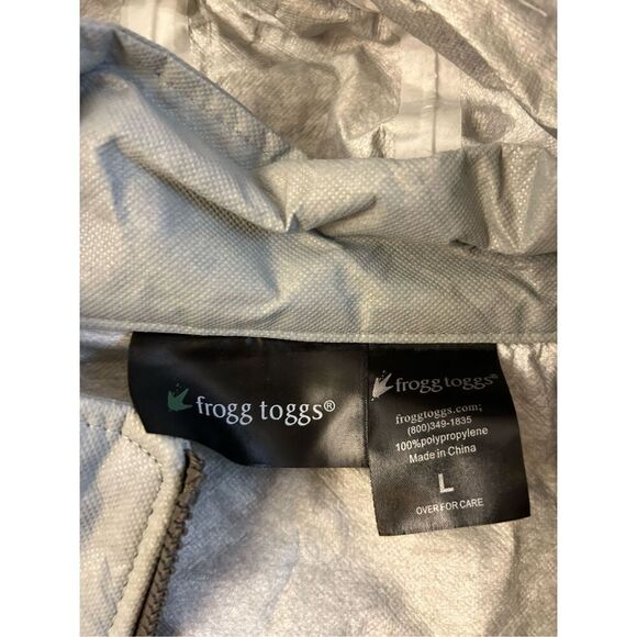 Frogg Toggs green rain jacket hooded large L 100 polypropylene packable ultralig - Picture 7 of 8